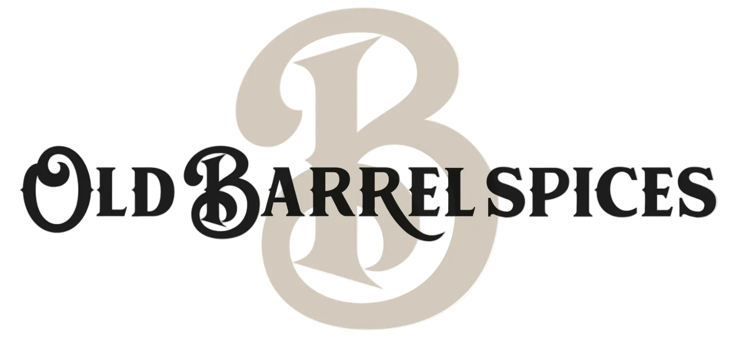 Logo of Old Barrels Spices with a stylized 'B' on a white background